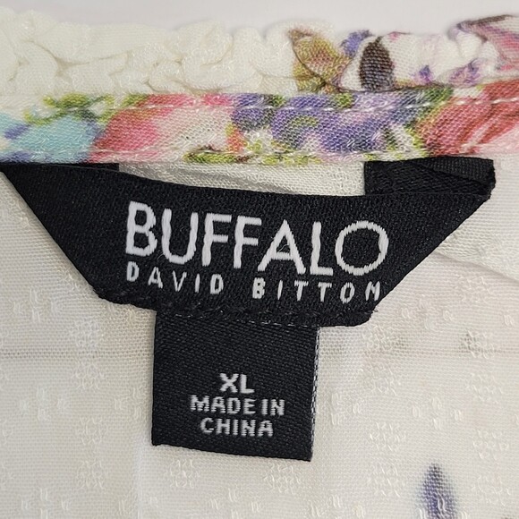 Buffalo David Bitton floral short sleeved blouse size XL - Picture 4 of 8